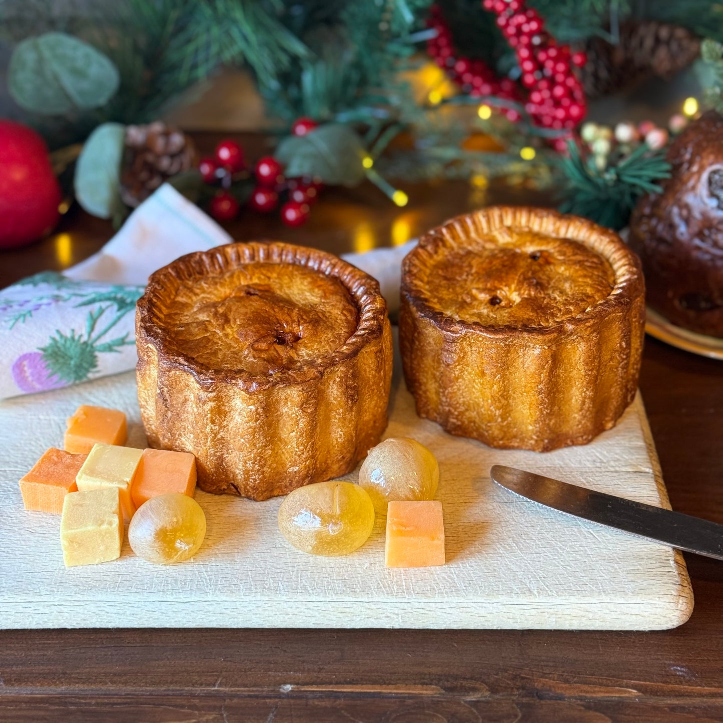 Butchers Pork Pie with Cheese & Pickles