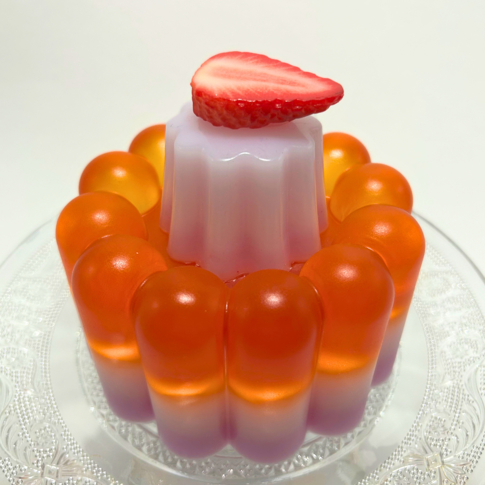 Pink & Orange Jelly with Strawberry