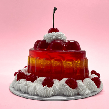 Retro Bobble Jelly - Raspberry Cream with Cherry Crown