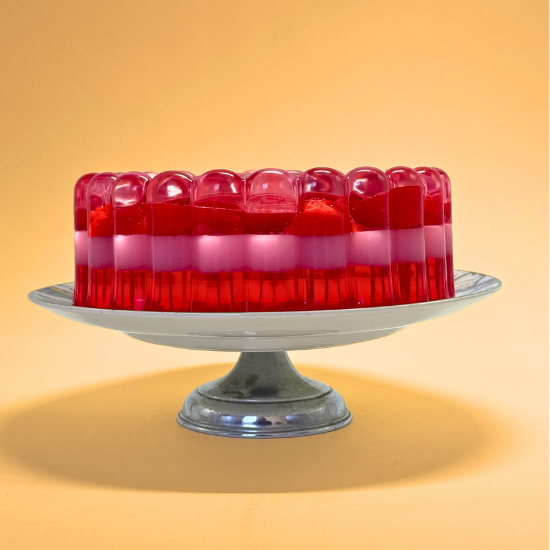 Fluted Fruit Jelly - Strawberry Layers
