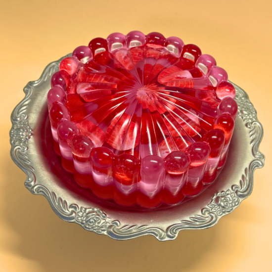 Fluted Fruit Jelly - Strawberry Layers