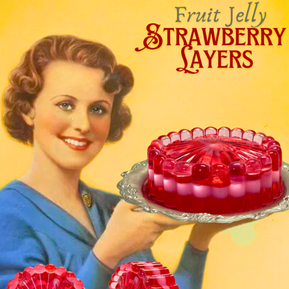Fluted Fruit Jelly - Strawberry Layers