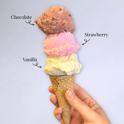 Scooped Ice Cream Waffle Cone