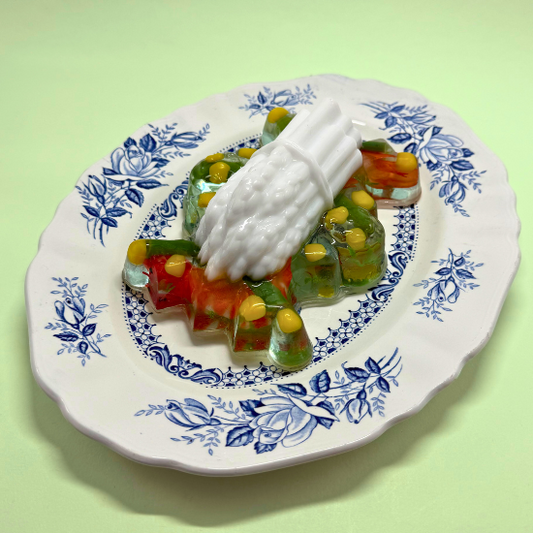 Asparagus and Prawn Savoury Aspic