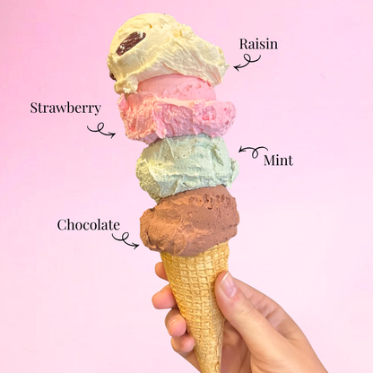 Scooped Ice Cream Waffle Cone