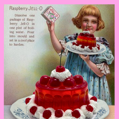 Retro Bobble Jelly - Raspberry Cream with Cherry Crown