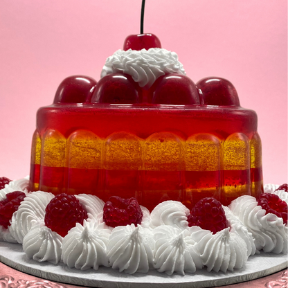 Retro Bobble Jelly - Raspberry Cream with Cherry Crown