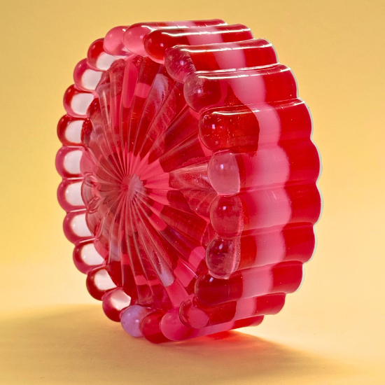 Fluted Fruit Jelly - Strawberry Layers