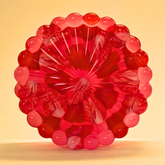 Fluted Fruit Jelly - Strawberry Layers