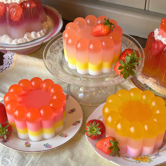 Pink, Red and Yellow Layered Jellies