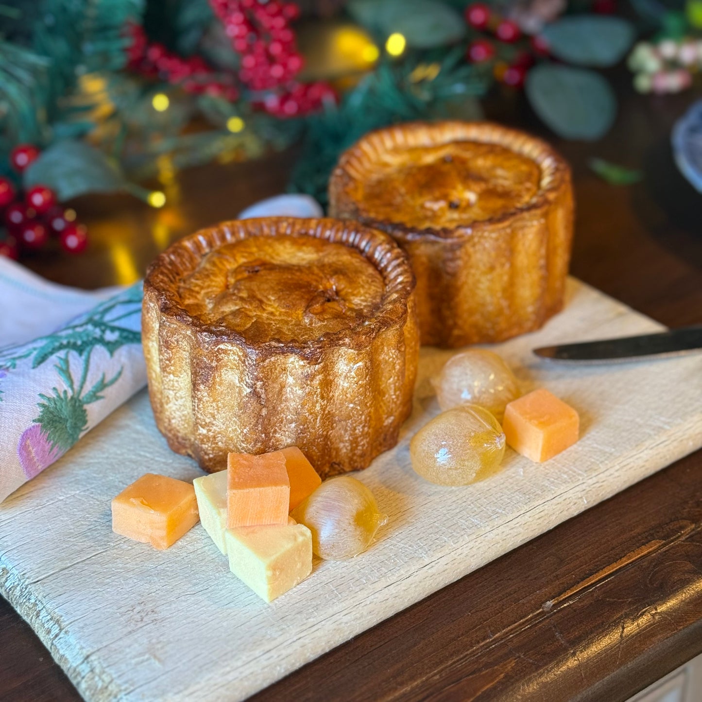 Butchers Pork Pie with Cheese & Pickles
