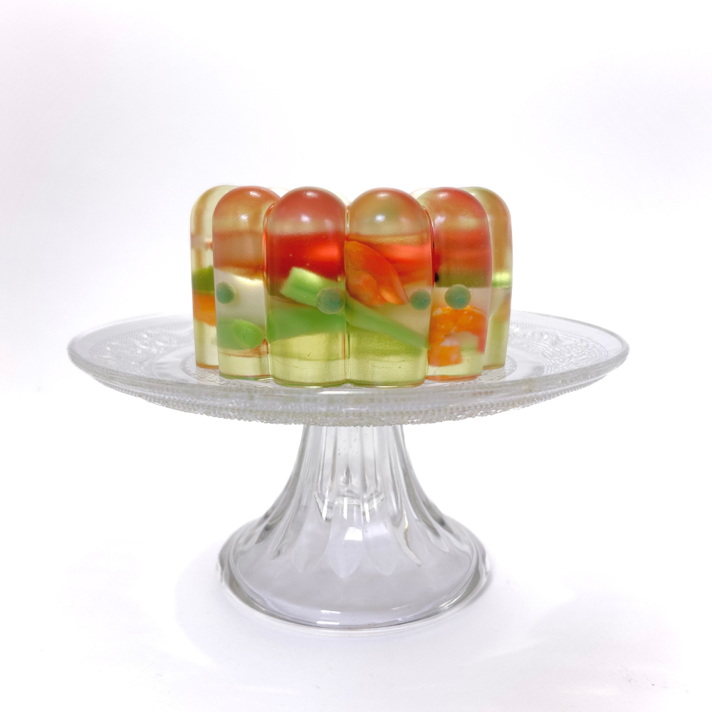Heart Shape King Prawns Savoury Aspic