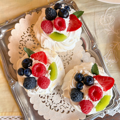 Fruity Meringue Nests
