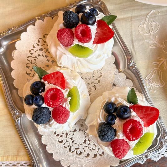 Fruity Meringue Nests