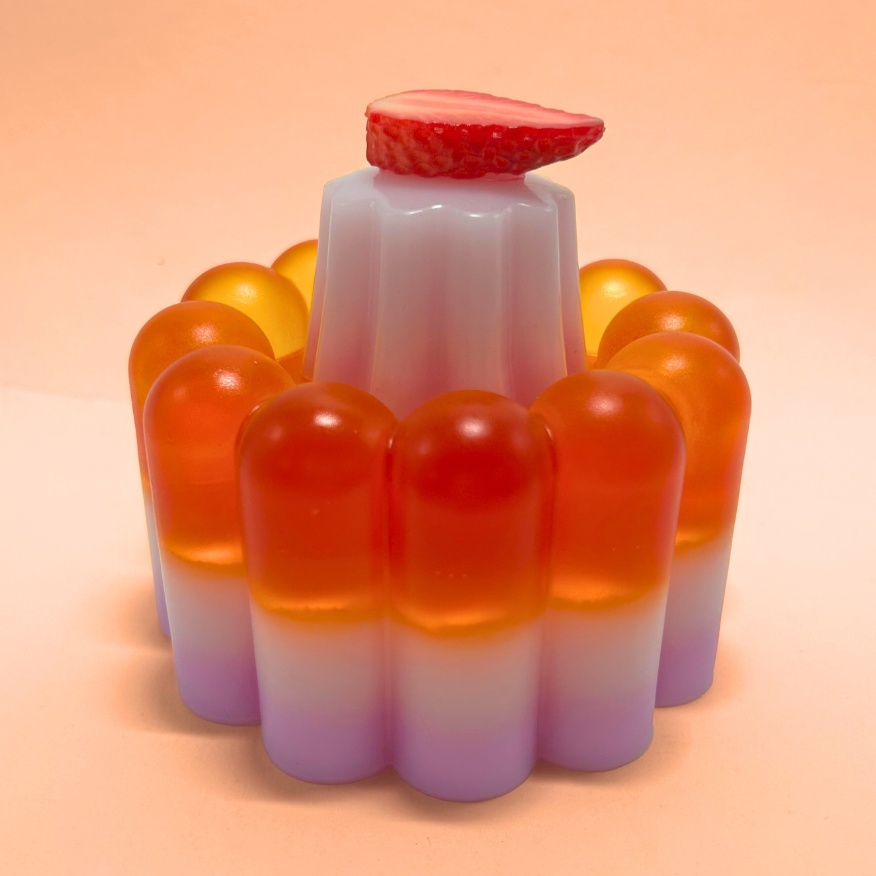 Pink & Orange Jelly with Strawberry