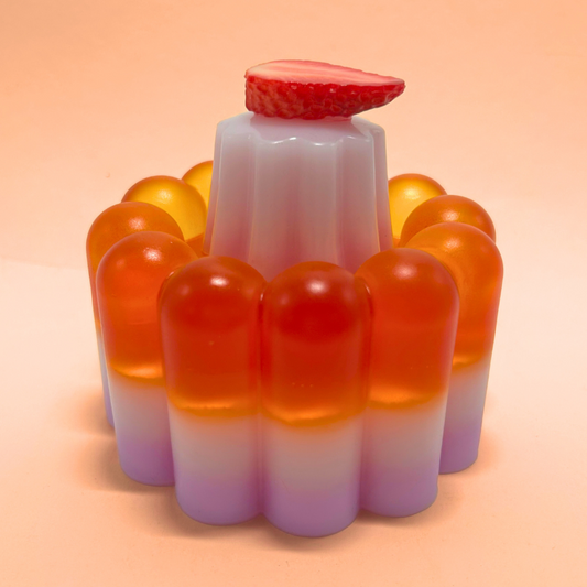 Pink & Orange Jelly with Strawberry