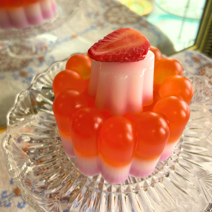 Pink & Orange Jelly with Strawberry