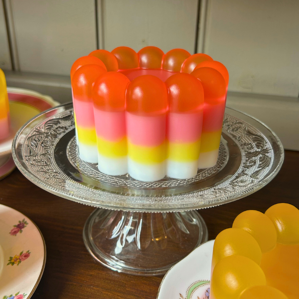Pink, Red and Yellow Layered Jellies