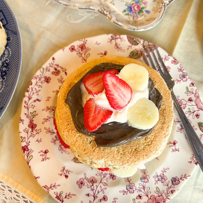 Triple Stack Pancakes with Nutella, Cream & Fresh Fruit