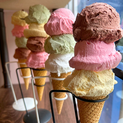 Scooped Ice Cream Waffle Cone