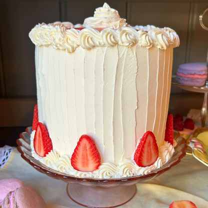 Strawberries and Cream Sponge Cake