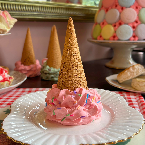 Dropped Waffle Ice Cream Cone