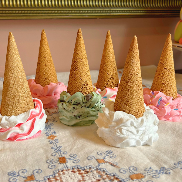 Dropped Waffle Ice Cream Cone