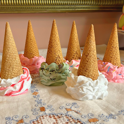 Dropped Waffle Ice Cream Cone
