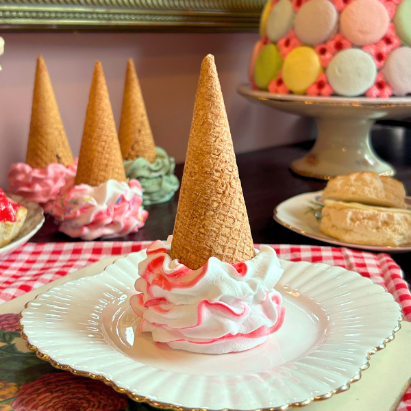 Dropped Waffle Ice Cream Cone