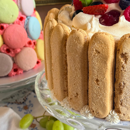 Charlotte Russe Cake with Berries
