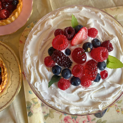 Trifle Topped with Mixed Berries