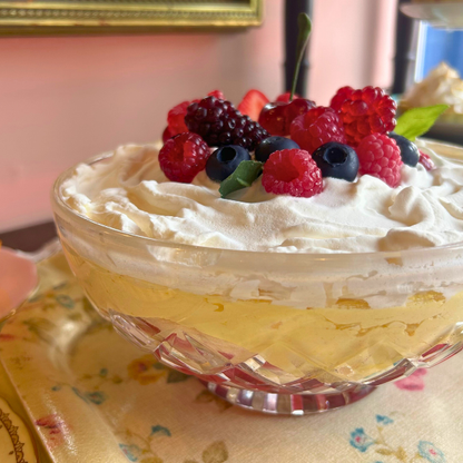 Trifle Topped with Mixed Berries