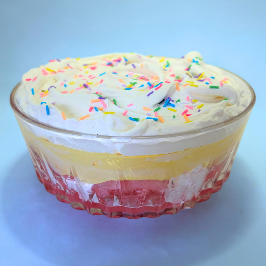 Sprinkle Trifle in Traditional Cut Glass Bowl