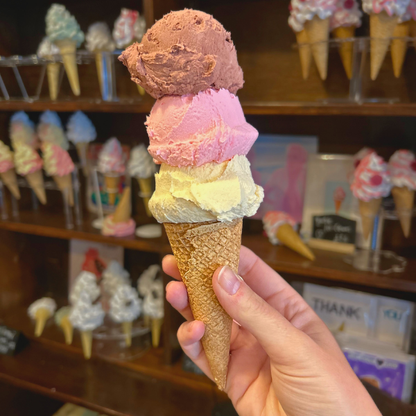 Scooped Ice Cream Waffle Cone