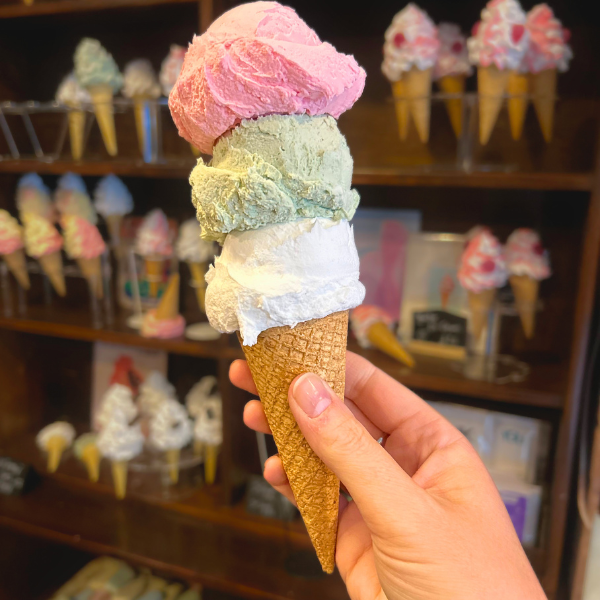 Scooped Ice Cream Waffle Cone