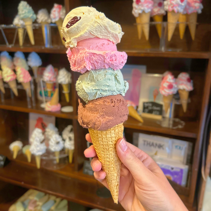 Scooped Ice Cream Waffle Cone
