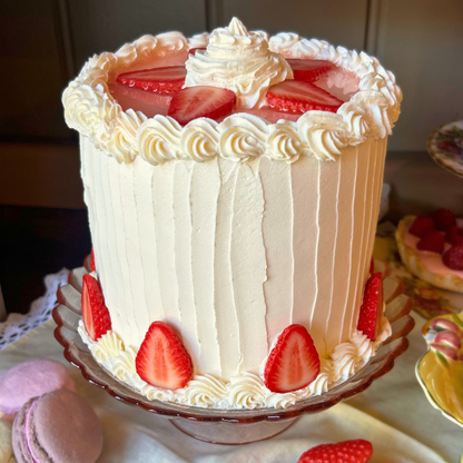 Strawberries and Cream Sponge Cake