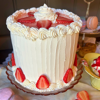 Strawberries and Cream Sponge Cake