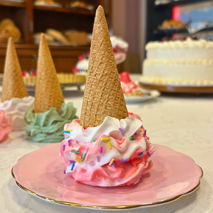 Dropped Waffle Ice Cream Cone