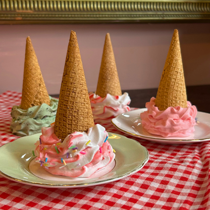 Dropped Waffle Ice Cream Cone
