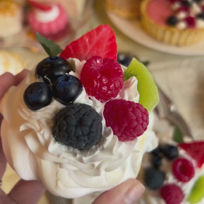 Fruity Meringue Nests